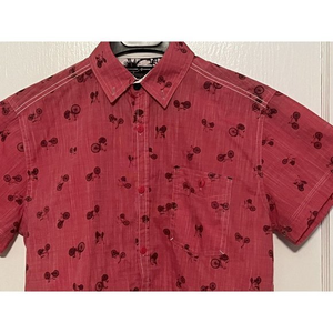 Tranquility‎ Mayhem Size Small Bicycles Men's Red White    Shirt S Banana Seat